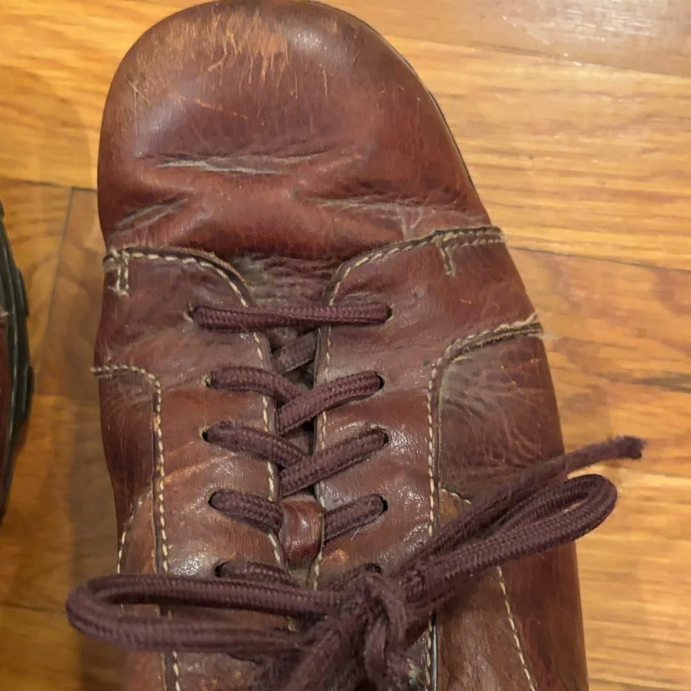 Born Men's Dark Brown Leather Derbys